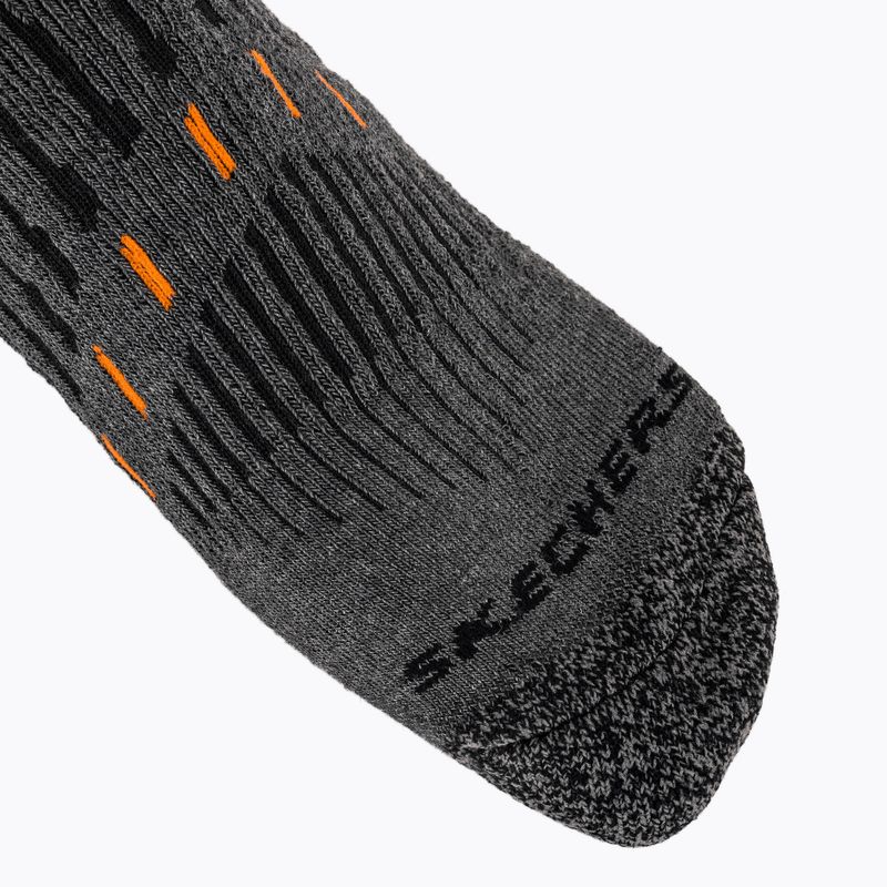 Șosete SKECHERS Full Terry Qtr Crew black / grey 5