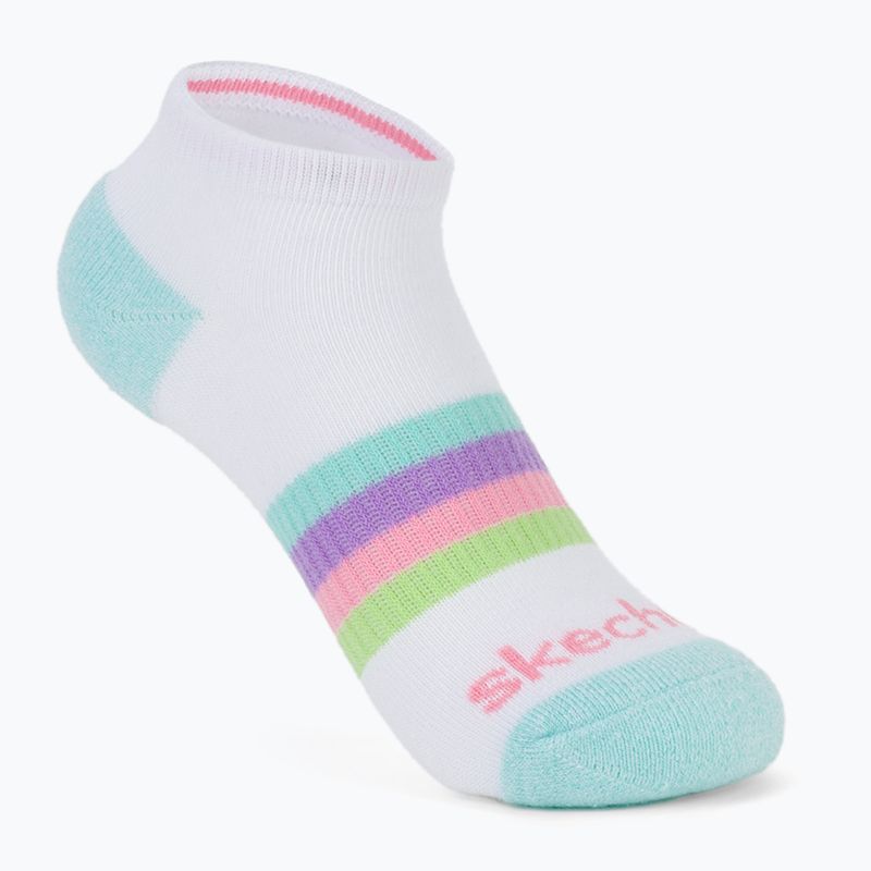 Șosete pentru copii SKECHERS Heel/Toe Terry Low Cut 6 par white/light pink 2
