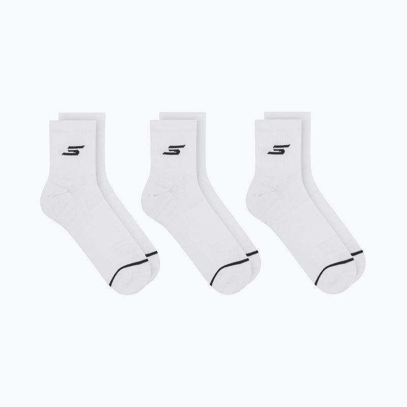 Șosete pentru bărbați SKECHERS 1/2 Terry Qtr Crew 3 pary white traditional 3