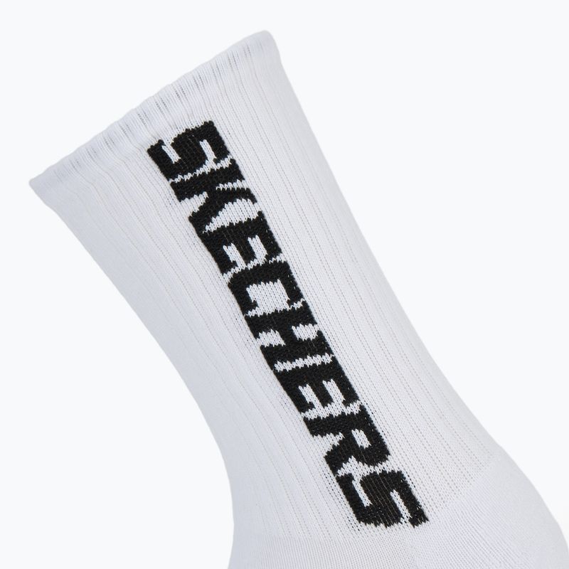 Șosete pentru bărbați SKECHERS 1/2 Terry Crew 3 perechi white/black 4
