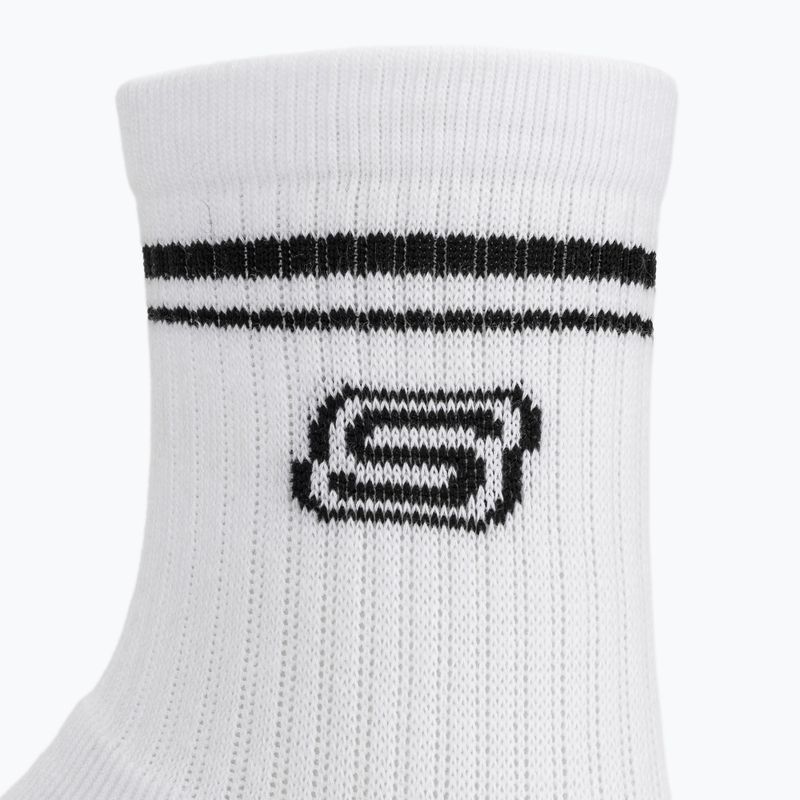 Șosete SKECHERS Full Terry Low Crew white traditional 3