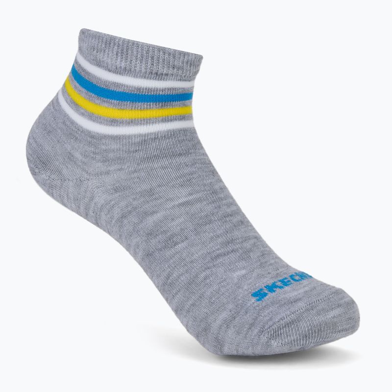 Șosete pentru copii SKECHERS Non Terry High Qtr Crew 6 perechi grey/grey 3