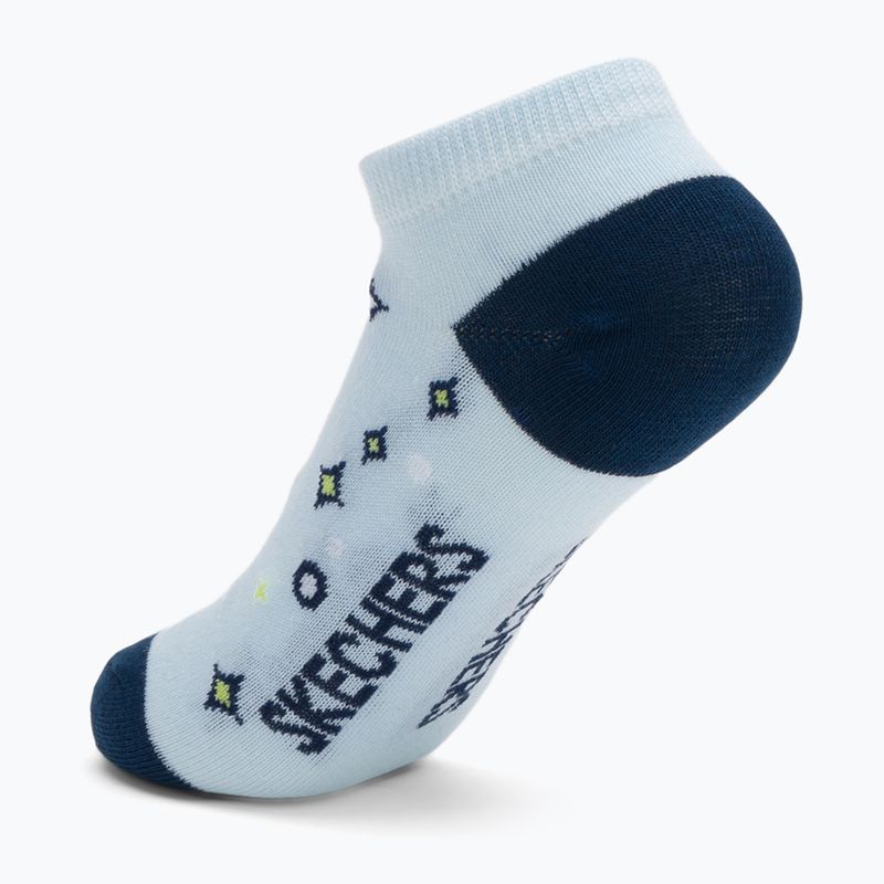 Șosete pentru copii SKECHERS 1/2 Terry Low Cut 6 perechi teal 8