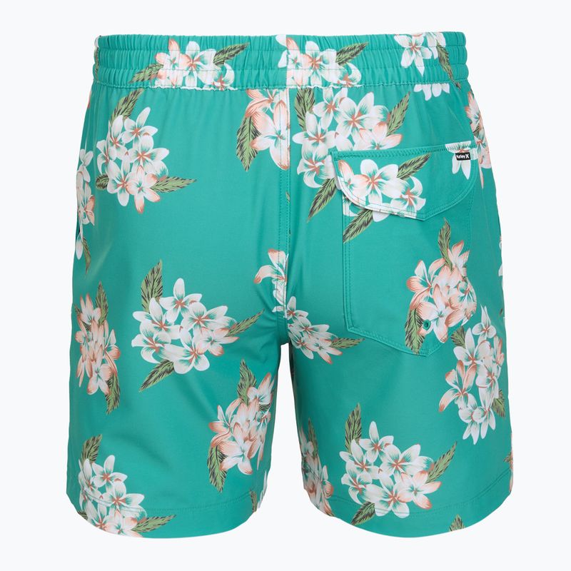 Pantaloni scurți de baie pentru bărbați Hurley Malaga Volley Swim Short Teal Tint 2