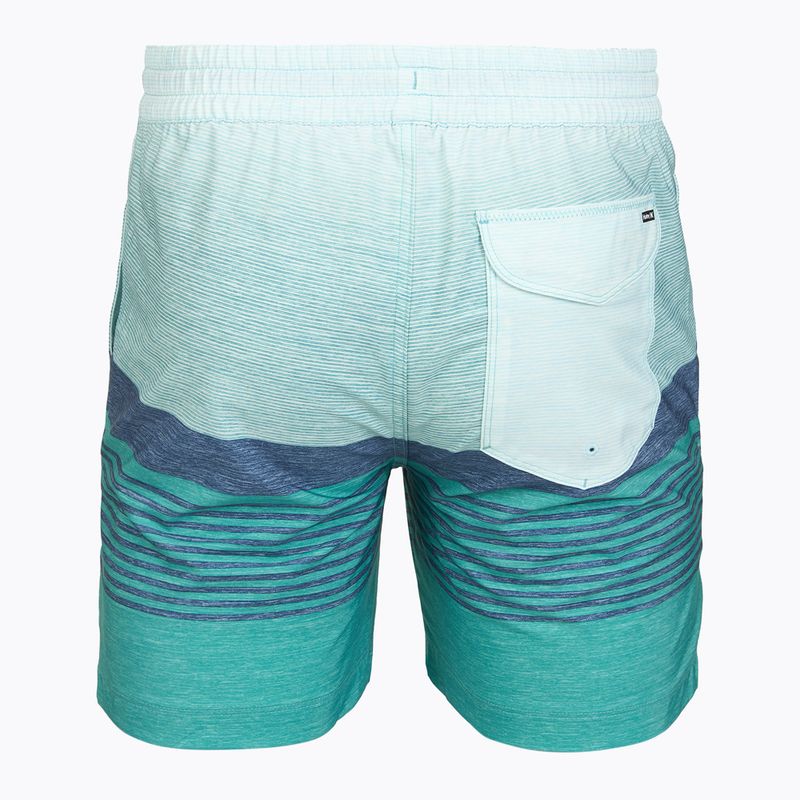 Pantaloni scurți de baie pentru bărbați Hurley Epic Ombre Volley Swim Short Teal Tint 2