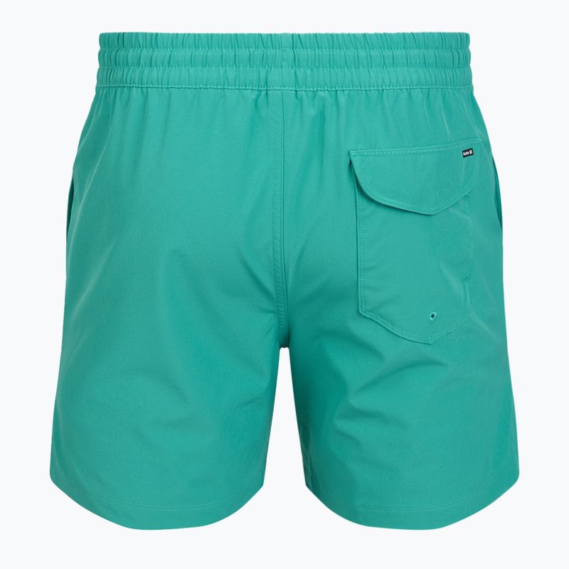 Pantaloni scurți de baie pentru bărbați Hurley Crossover Volley Swim Short Teal Tint 2