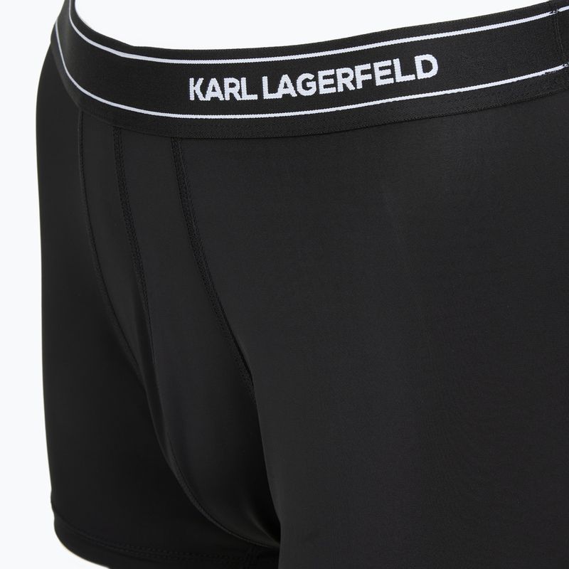 Boxeri pentru bărbați KARL LAGERFELD Stripe Logo Micro Trunk 3 perechi black 4