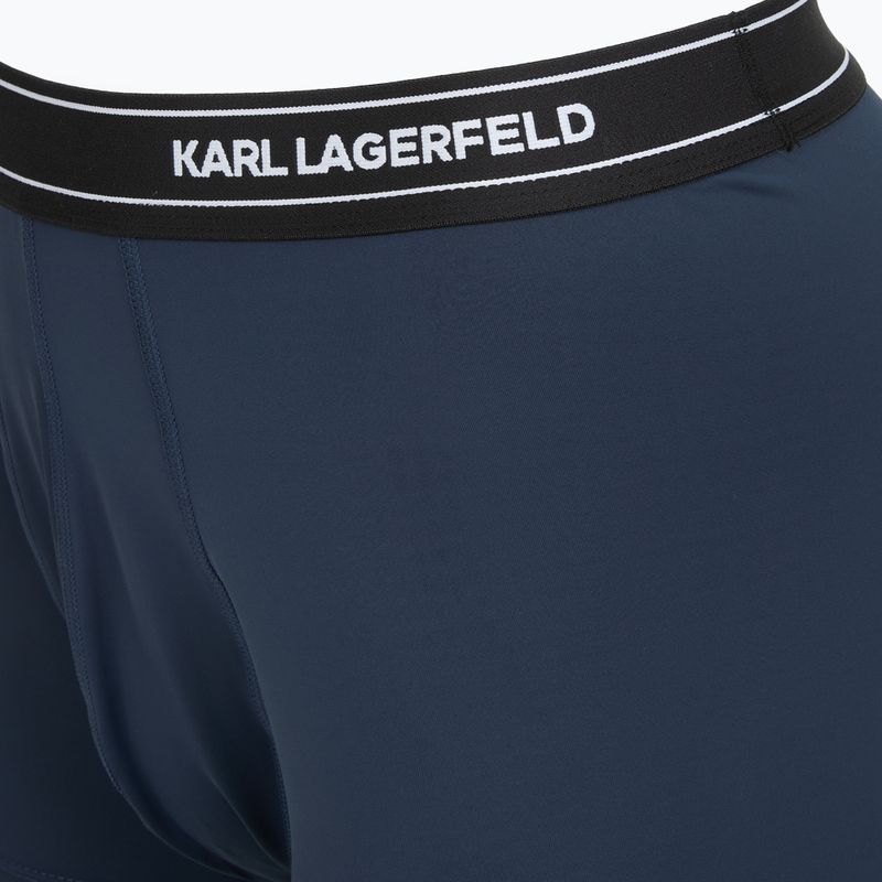 Boxeri pentru bărbați KARL LAGERFELD Stripe Logo Micro Trunk 3 perechi mood indigo 4