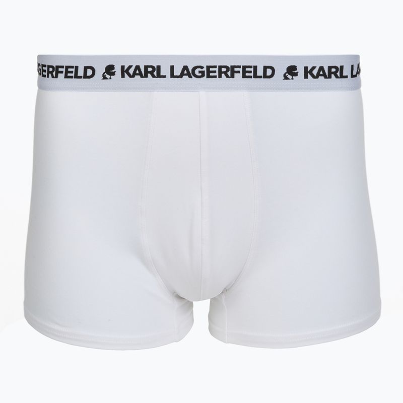 Boxeri pentru bărbați KARL LAGERFELD Logo Trunk 3 perechi white 2