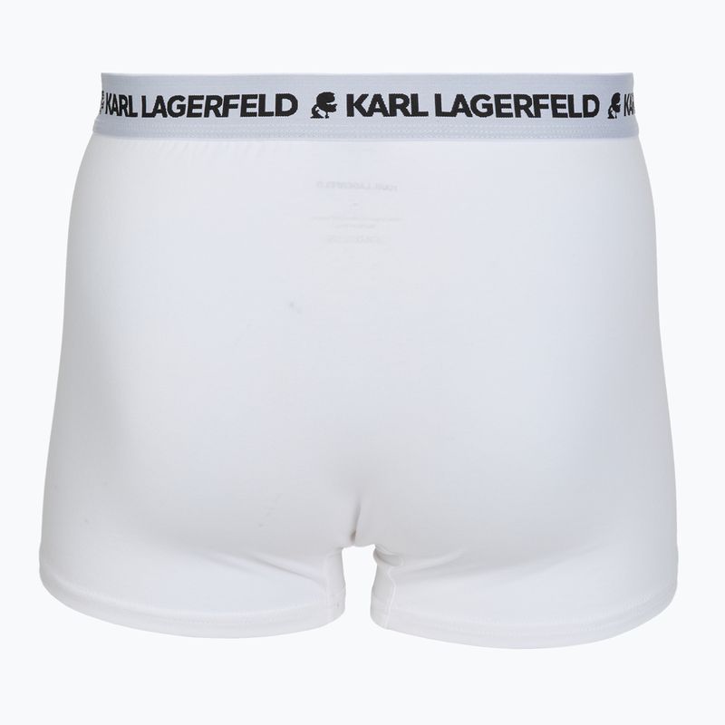 Boxeri pentru bărbați KARL LAGERFELD Logo Trunk 3 perechi white 3