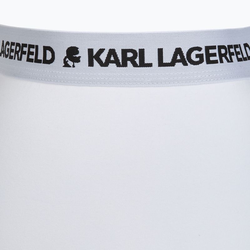 Boxeri pentru bărbați KARL LAGERFELD Logo Trunk 3 perechi white 4