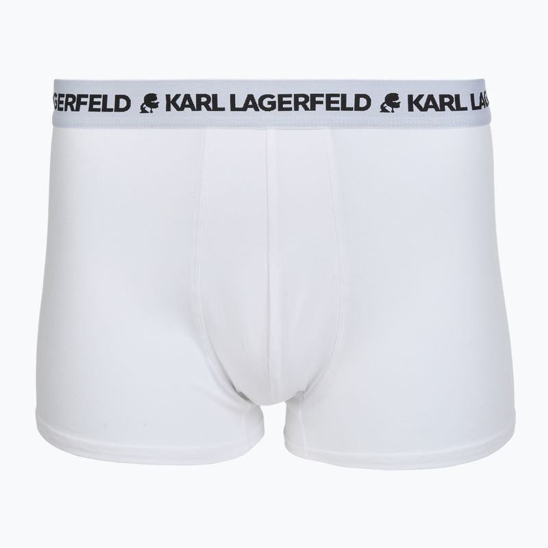 Boxeri pentru bărbați KARL LAGERFELD Logo Trunk 3 perechi black/white/navy 2