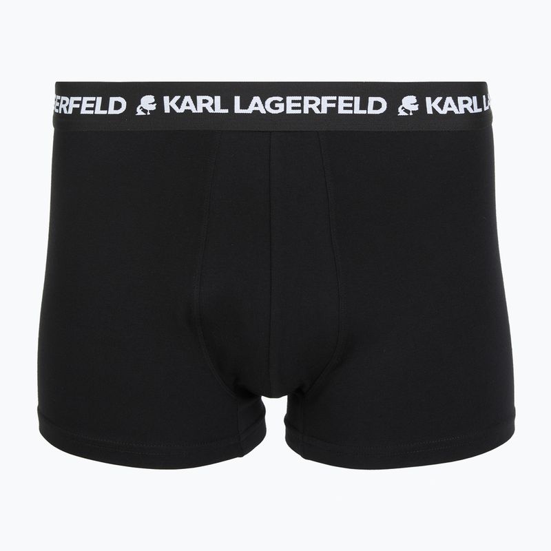 Boxeri pentru bărbați KARL LAGERFELD Logo Trunk 3 perechi black/white/navy 4