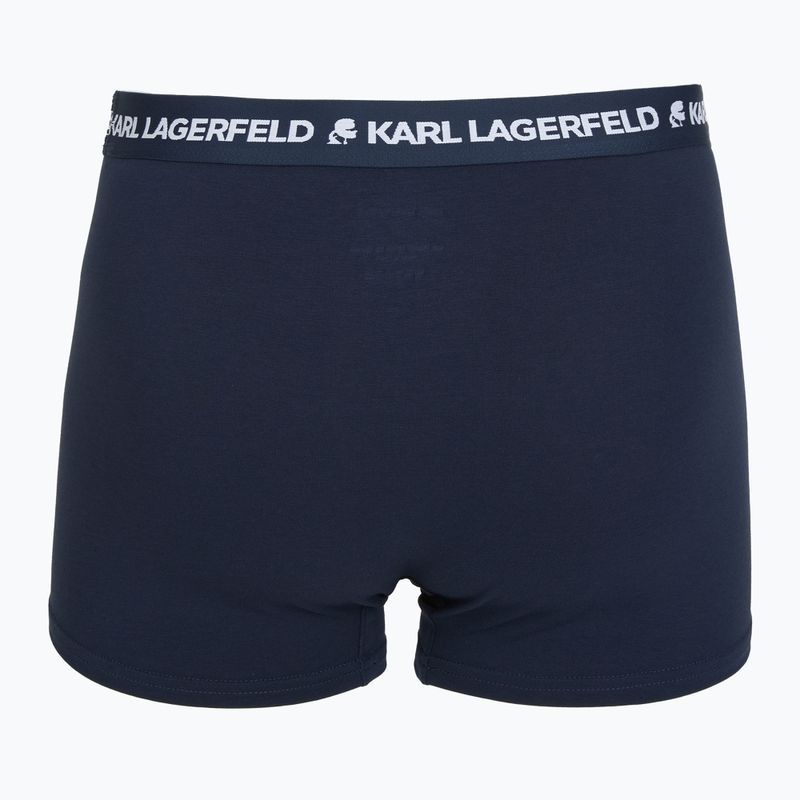 Boxeri pentru bărbați KARL LAGERFELD Logo Trunk 3 perechi navy 3
