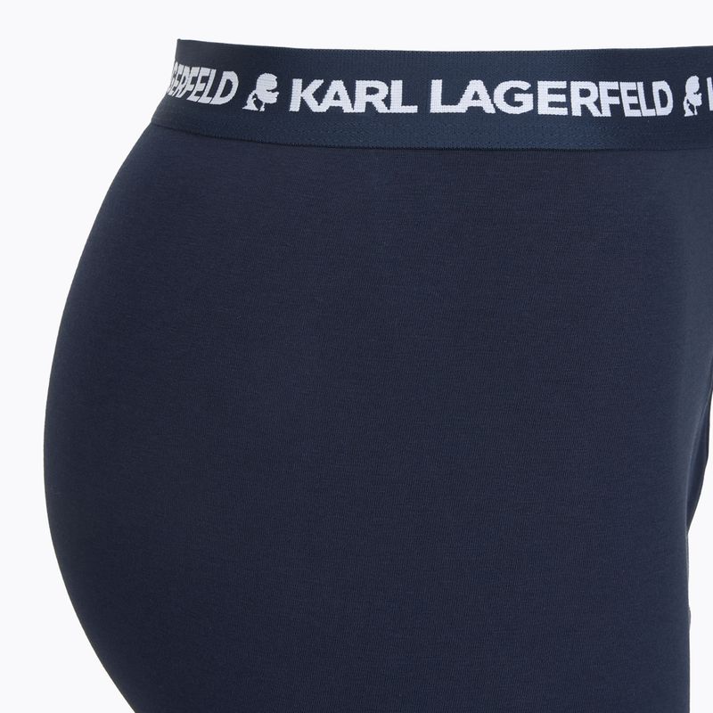 Boxeri pentru bărbați KARL LAGERFELD Logo Trunk 3 perechi navy 4