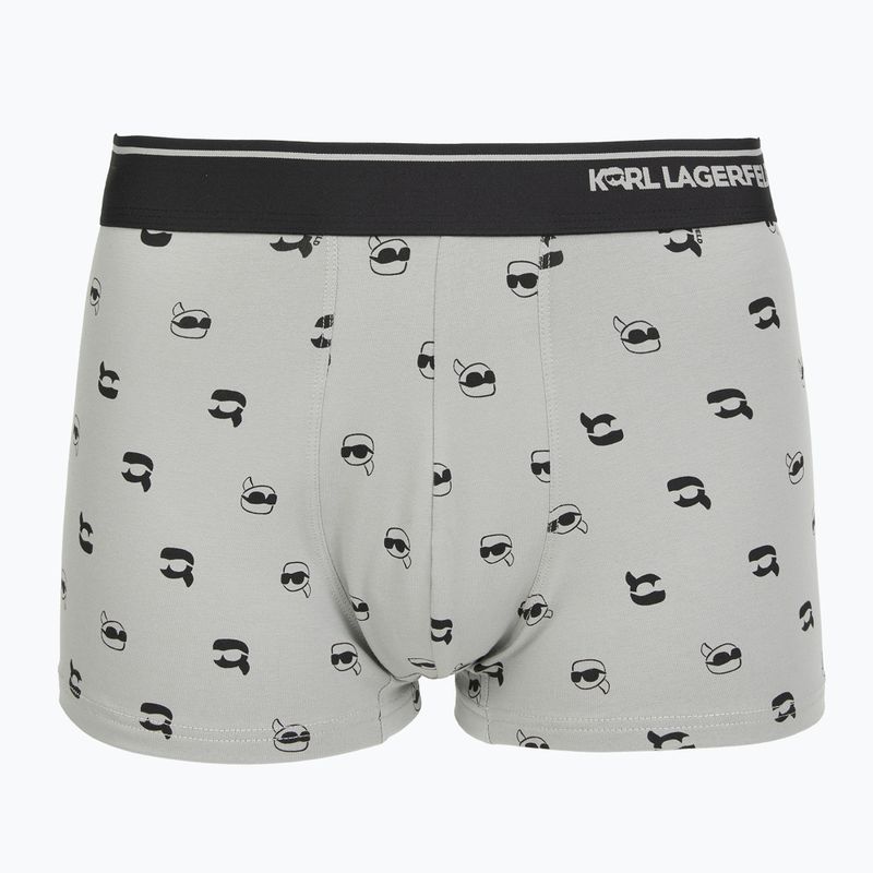 Boxeri pentru bărbați KARL LAGERFELD Ikon Aop Trunk 3 perechi karl dot/ash black 2