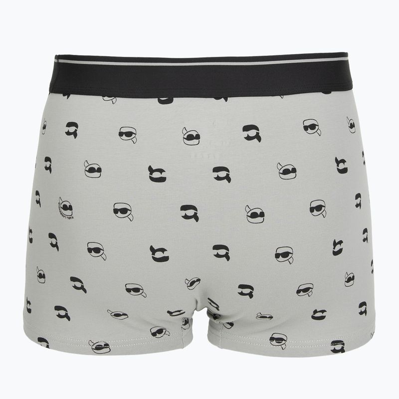 Boxeri pentru bărbați KARL LAGERFELD Ikon Aop Trunk 3 perechi karl dot/ash black 5