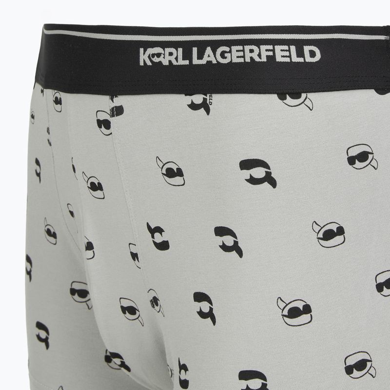 Boxeri pentru bărbați KARL LAGERFELD Ikon Aop Trunk 3 perechi karl dot/ash black 6