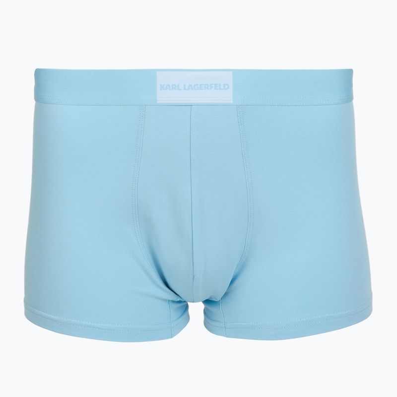 Boxeri pentru bărbați KARL LAGERFELD Essential Logo Trunk 3 perechi olive/clear sky/excalibur 2