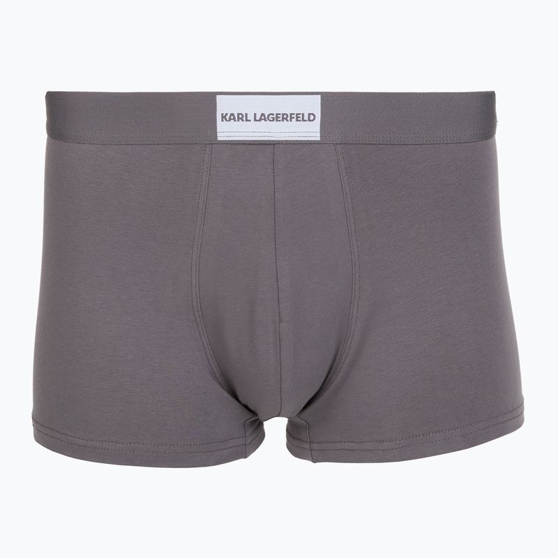 Boxeri pentru bărbați KARL LAGERFELD Essential Logo Trunk 3 perechi olive/clear sky/excalibur 3