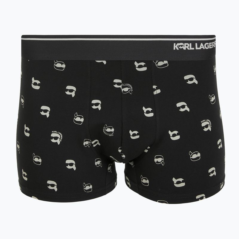 Set de box + șosete bărbați KARL LAGERFELD Ikon Trunk aop karl dot black 2