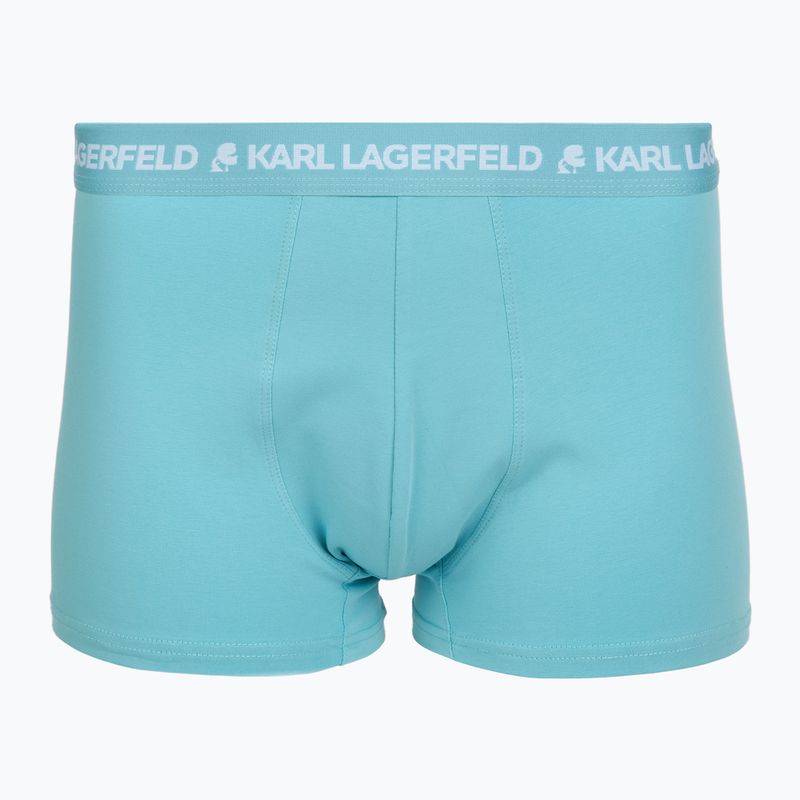 Boxeri pentru bărbați KARL LAGERFELD Logo Trunk Multiband 3 perechi dark sea/indigo/blue 2