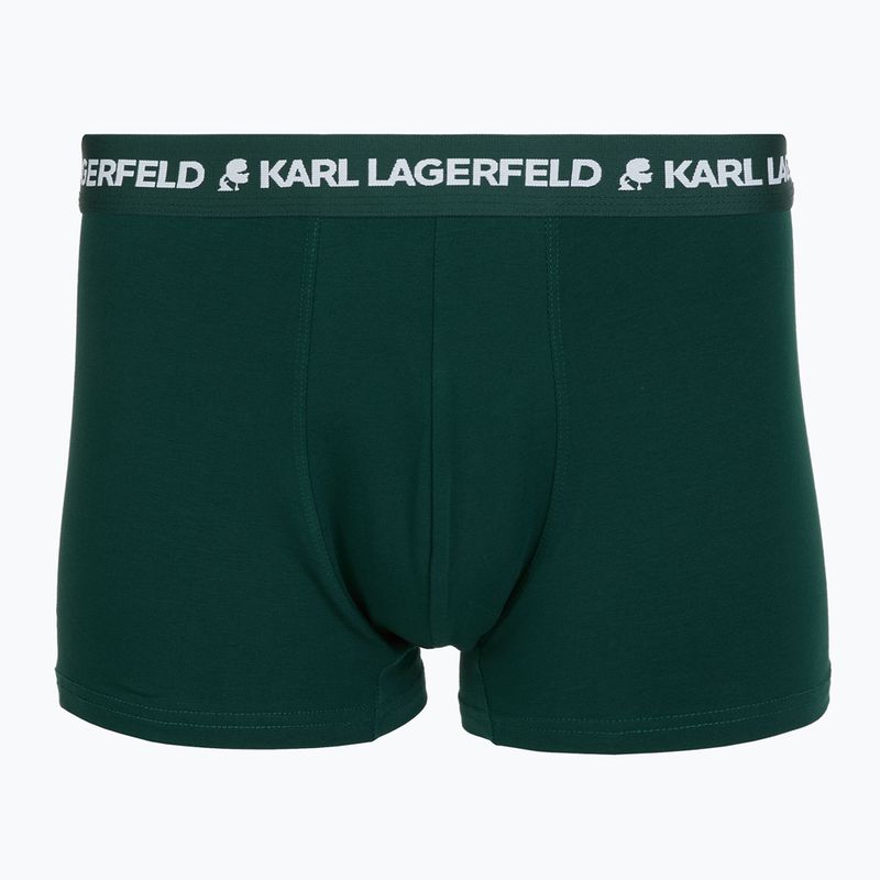 Boxeri pentru bărbați KARL LAGERFELD Logo Trunk Multiband 3 perechi dark sea/indigo/blue 4