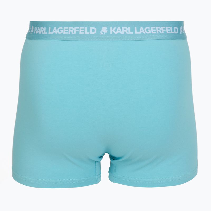 Boxeri pentru bărbați KARL LAGERFELD Logo Trunk Multiband 3 perechi dark sea/indigo/blue 5