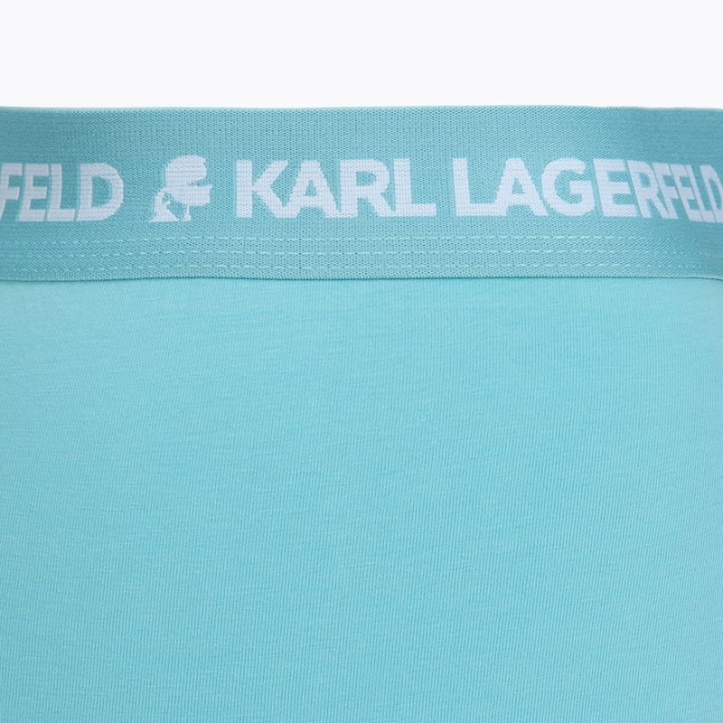 Boxeri pentru bărbați KARL LAGERFELD Logo Trunk Multiband 3 perechi dark sea/indigo/blue 6