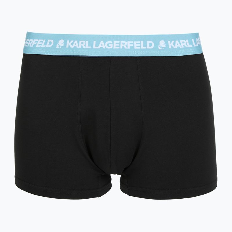 Boxeri pentru bărbați KARL LAGERFELD Logo Trunk Colorband 3 perechi dark sea/indigo/blue 2