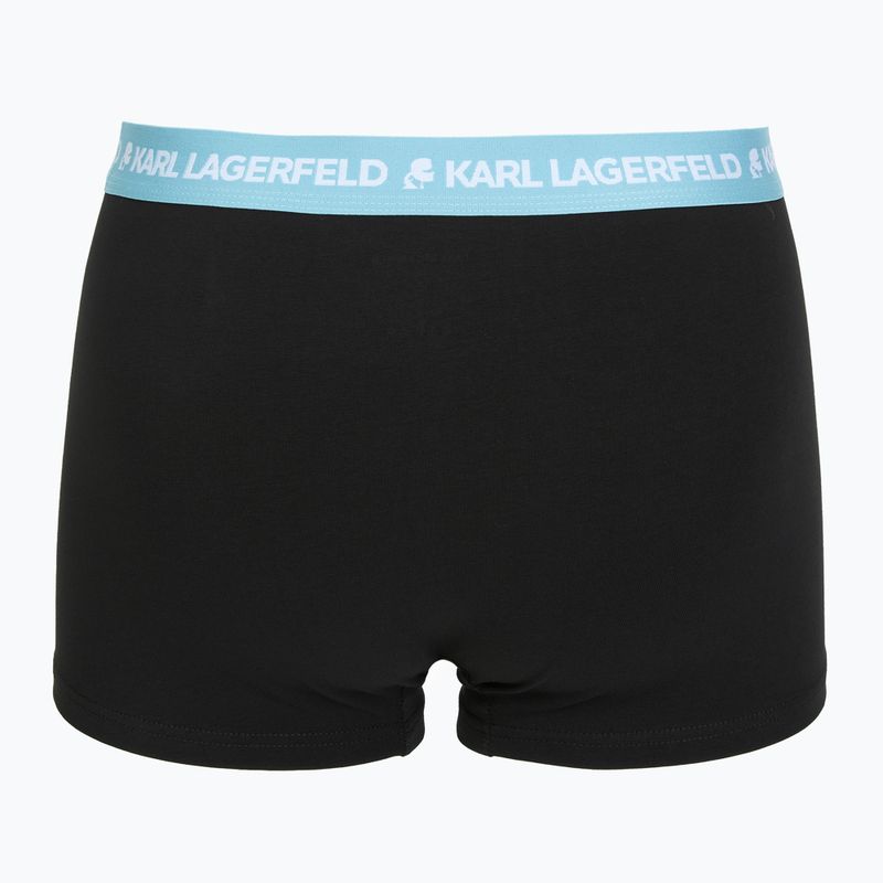 Boxeri pentru bărbați KARL LAGERFELD Logo Trunk Colorband 3 perechi dark sea/indigo/blue 3