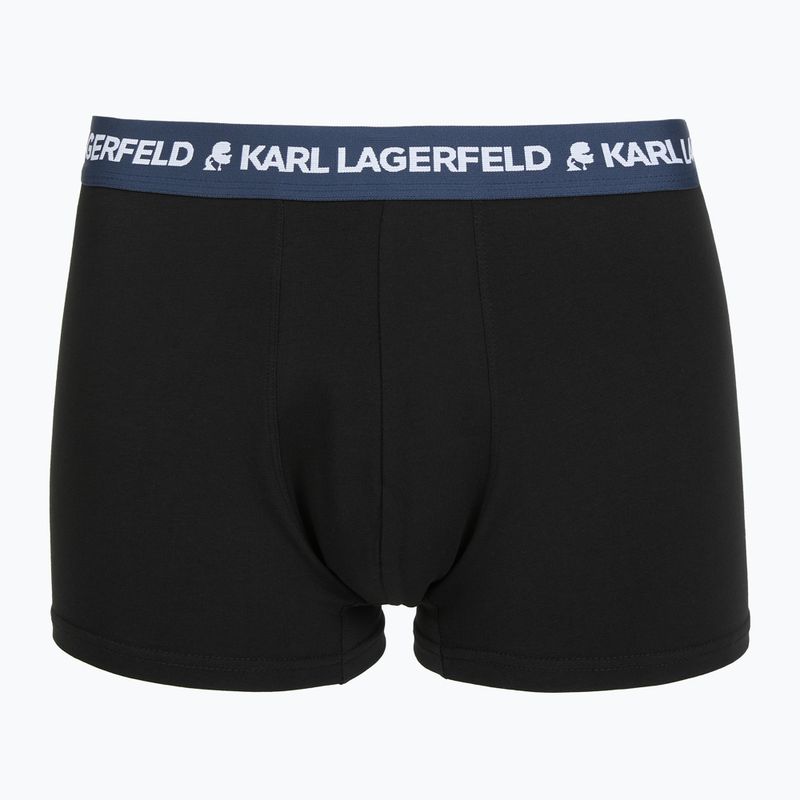 Boxeri pentru bărbați KARL LAGERFELD Logo Trunk Colorband 3 perechi dark sea/indigo/blue 5