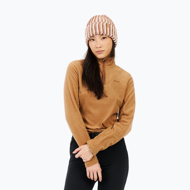 Bluză pentru femei Protest PRTRemutez 1/4 Zip Active teddy brown 4