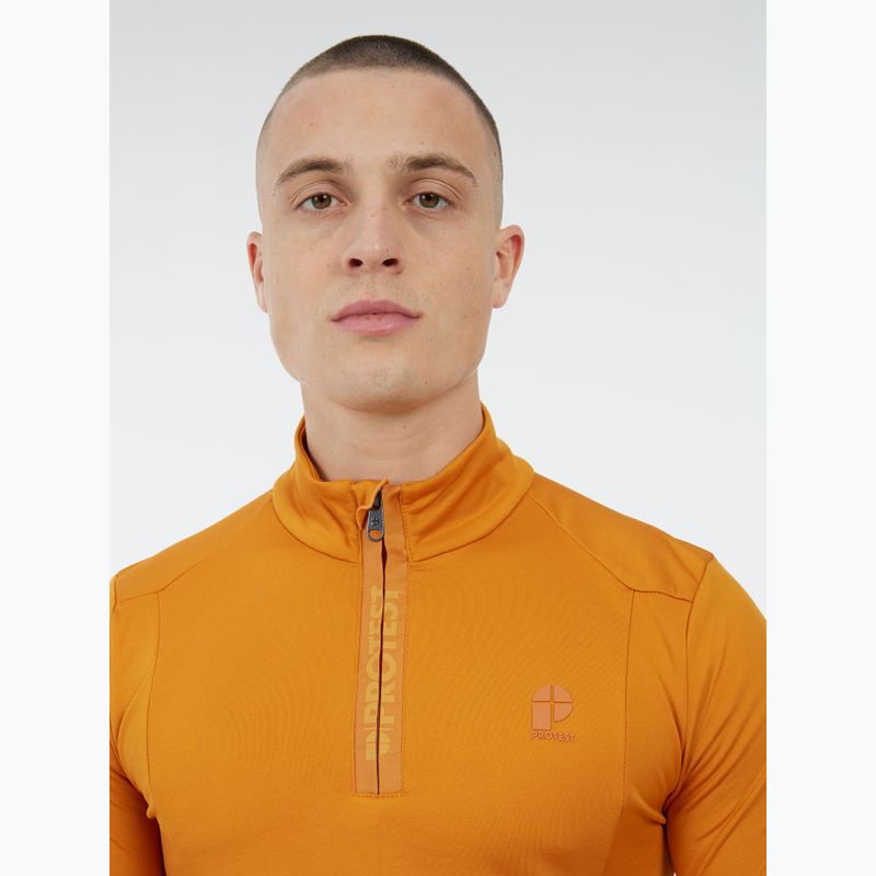 Bluză pentru bărbați Protest Rewill 1/4 Zip Active caramel yellow 5