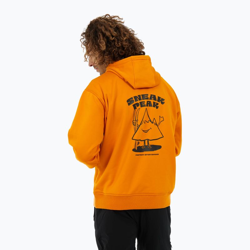 Bluză de snowboard pentru bărbați Protest PRTIvo Outdoor Hoodie caramel yellow 4