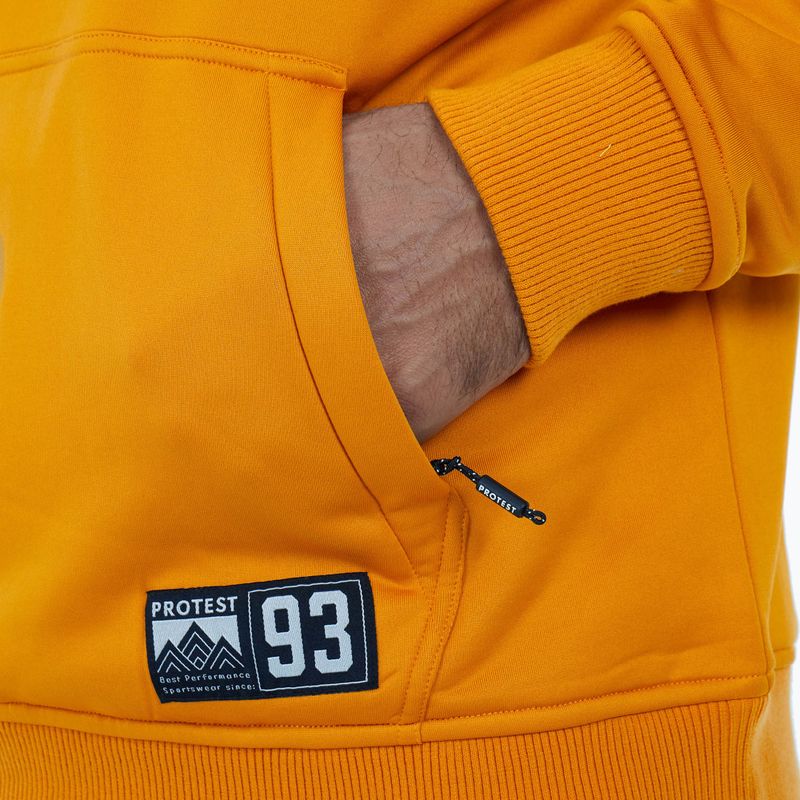 Bluză de snowboard pentru bărbați Protest PRTIvo Outdoor Hoodie caramel yellow 5