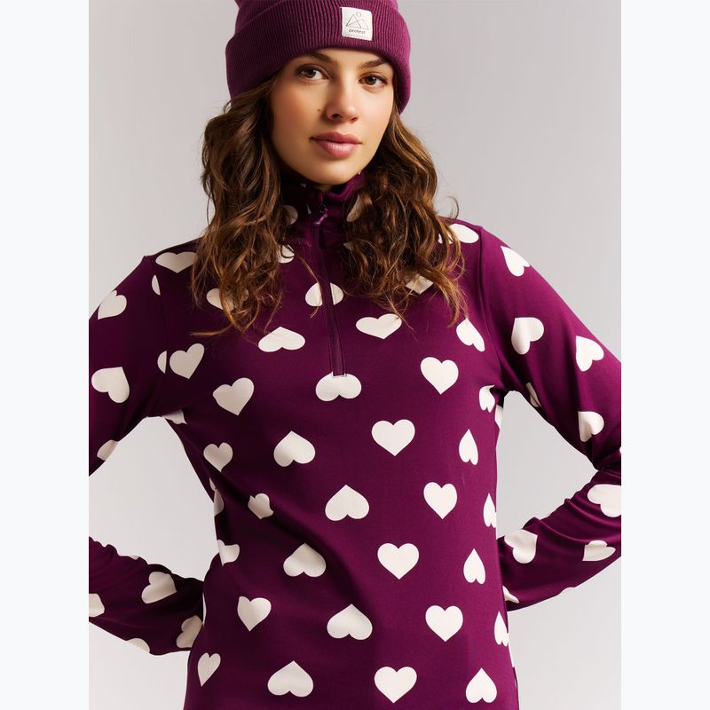 Bluză fleece pentru femei Protest PRTSwana 1/4 Zip Active current purple 5