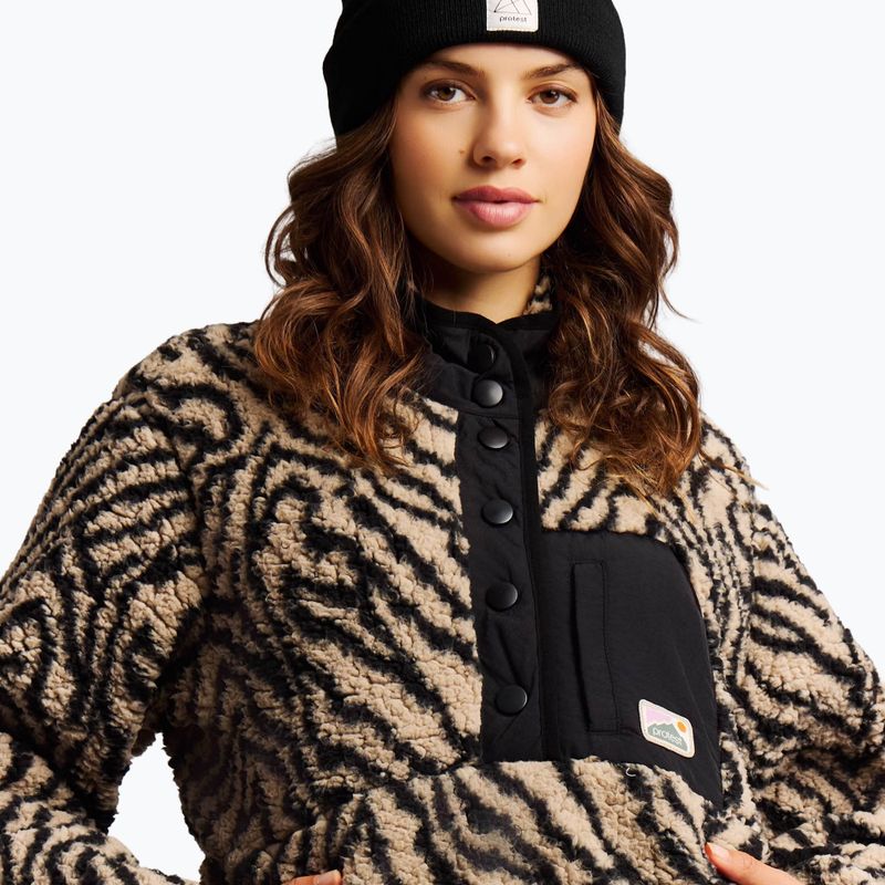 Bluză fleece pentru femei Protest PRTJosey 1/4 Button bamboobeige 5