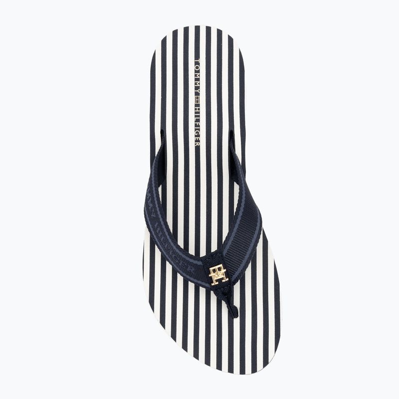 Papuci pentru femei Tommy Hilfiger Stripes Beach Sandal space blue 5