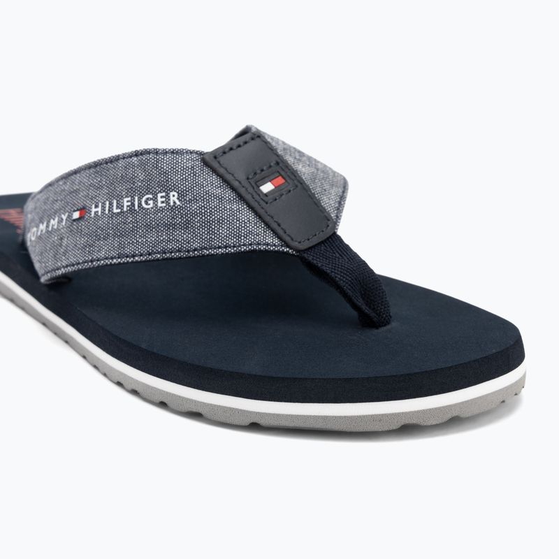 Papuci pentru bărbați Tommy Hilfiger Chambray Beach Sandal desert sky 7