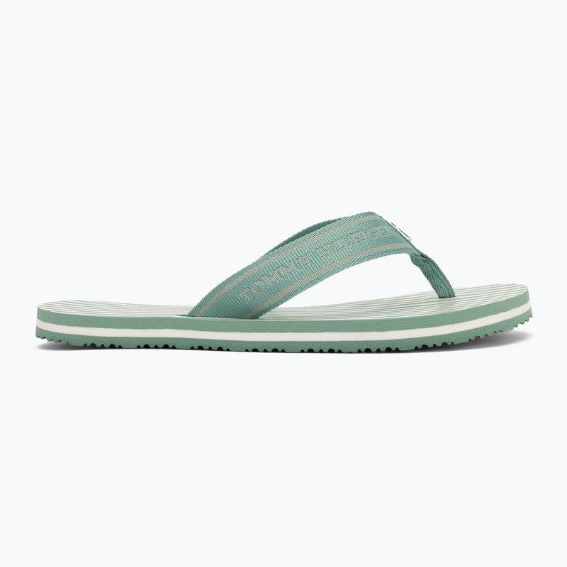 Papuci pentru femei Tommy Hilfiger Stripes Beach Sandal charming green 2