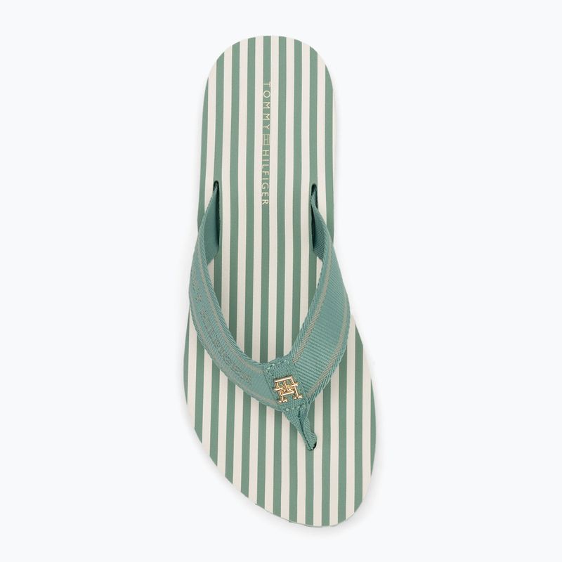 Papuci pentru femei Tommy Hilfiger Stripes Beach Sandal charming green 5