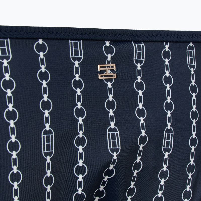 Partea de jos a costumului de baie Tommy Hilfiger Cheeky String Side Tie Print flag chain dark night navy 3