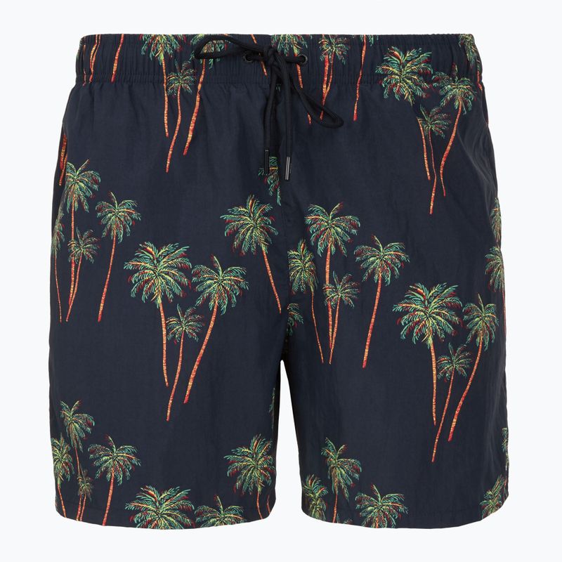 Șort de baie pentru bărbați Tommy Hilfiger Medium Drawstring Print palm tropic aop desert sky
