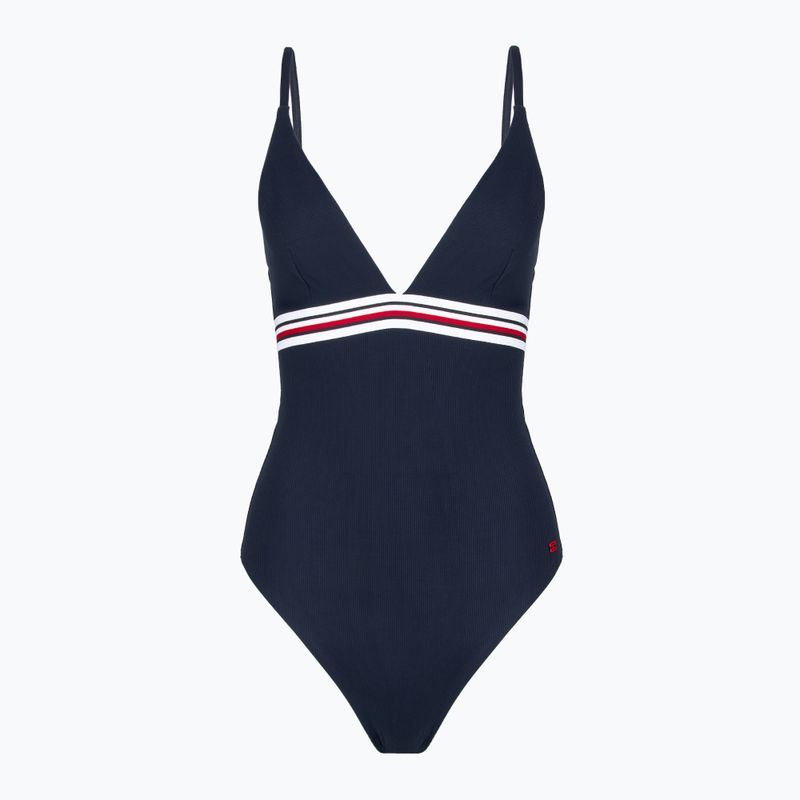 Costum de baie dintr-o piesă pentru femei Tommy Hilfiger Triangle One Piece Rp Ext dark night navy