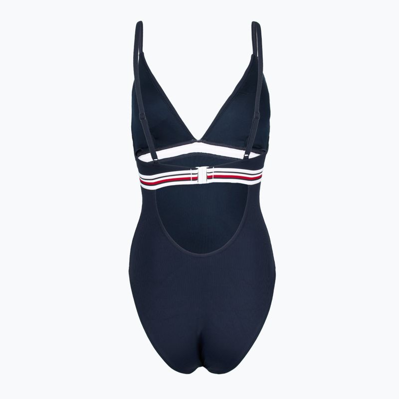 Costum de baie dintr-o piesă pentru femei Tommy Hilfiger Triangle One Piece Rp Ext dark night navy 2