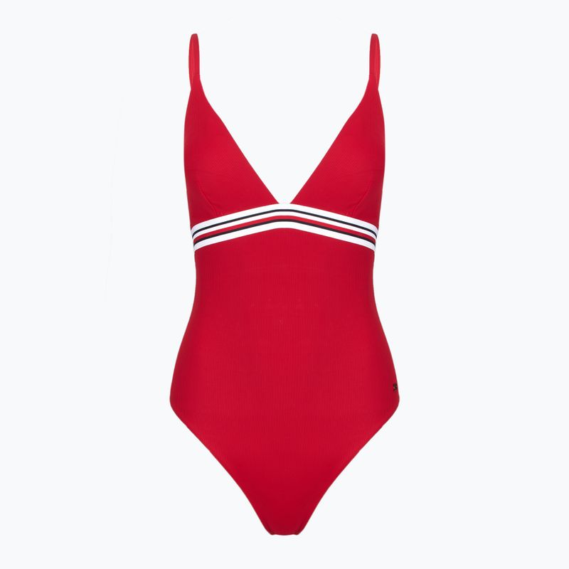 Costum de baie dintr-o piesă pentru femei Tommy Hilfiger Triangle One Piece Rp Ext primary red