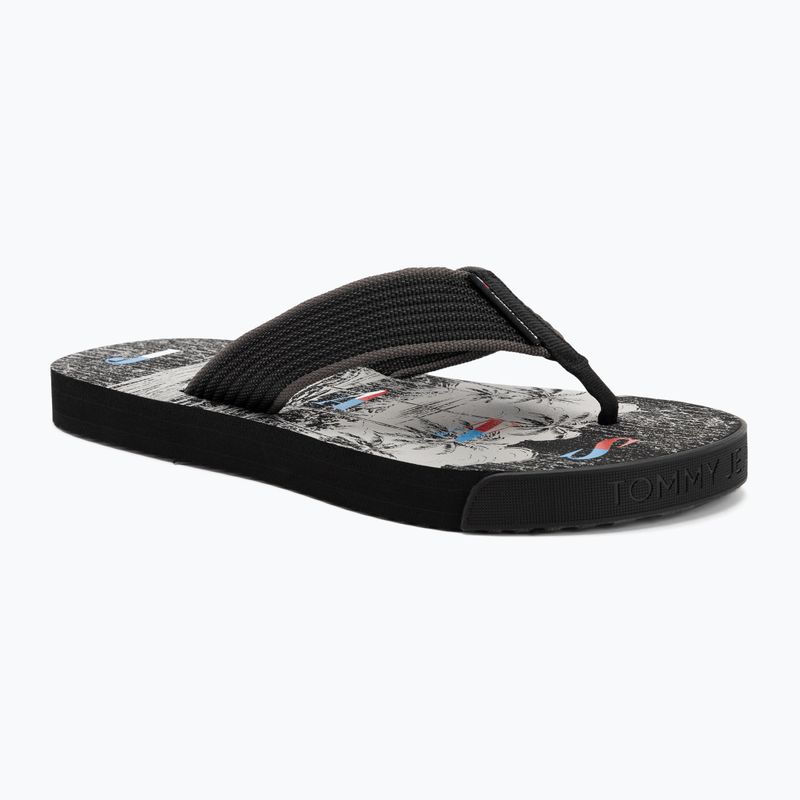 Papuci pentru bărbați Tommy Jeans Elevated Beach Sandal black