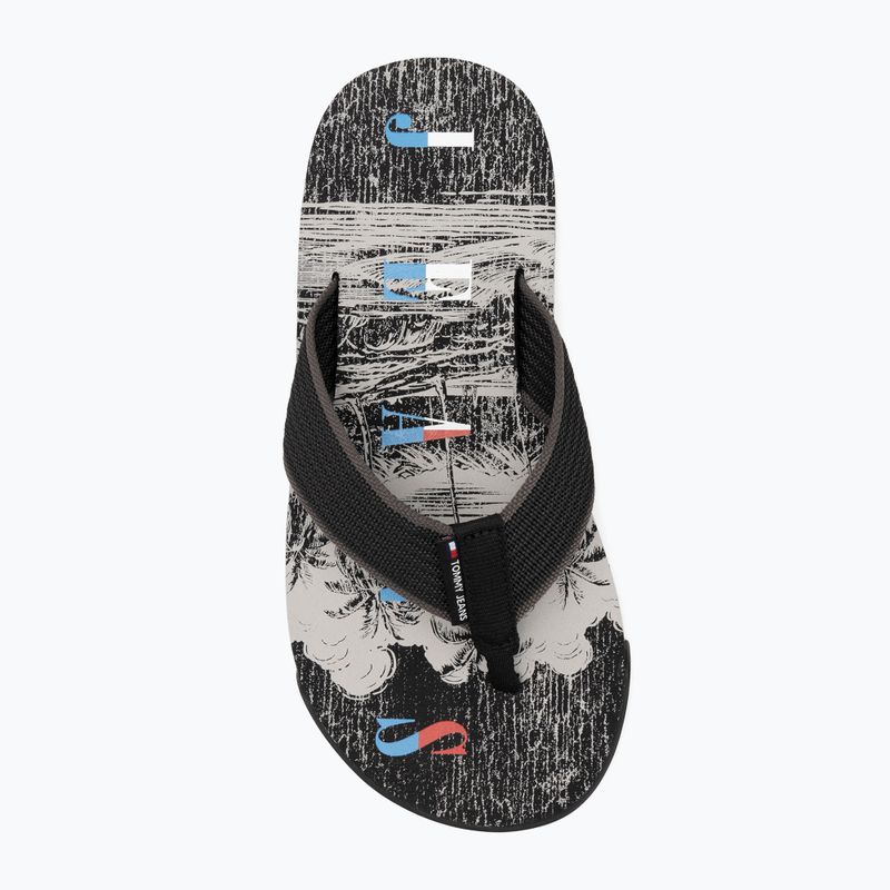 Papuci pentru bărbați Tommy Jeans Elevated Beach Sandal black 5