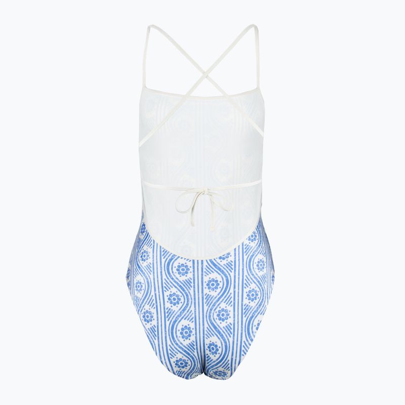Costum de baie dintr-o piesă pentru femei Tommy Hilfiger Straight Neck Print floral stripe blue spell 2